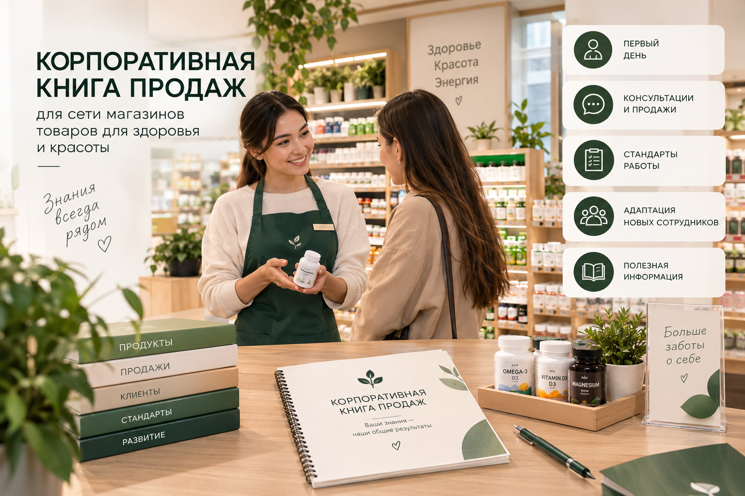 Корпоративная книга продаж: единый стандарт работы для сотрудников компании в сфере здоровья и красоты